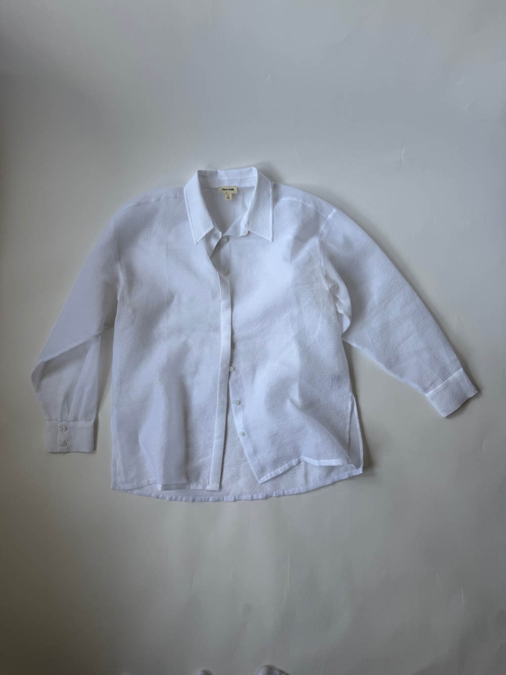 Open Edit Sheer Button-Up Shirt - Picture 3 of 8